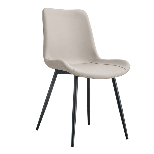Cadeiras de sala de jantar 4 unidades - modernas, assento amplo, encosto, pés antiderrapantes - Preto+Cinza