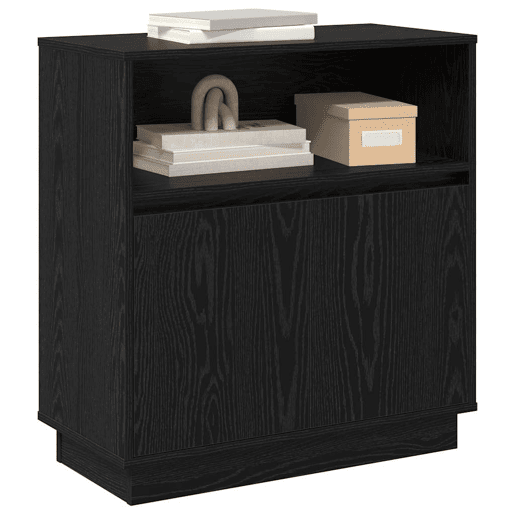Aparador - Bufete - Móvei de apoio LED Carvalho Preto 71 x 34,5 x 75 cm pt4207