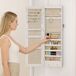 Espejo Joyero MDF, Vidrio HOMCOM, hogar - decoración Espejo Joyero MDF, Vidrio HOMCOM, hogar - decoración Blanco