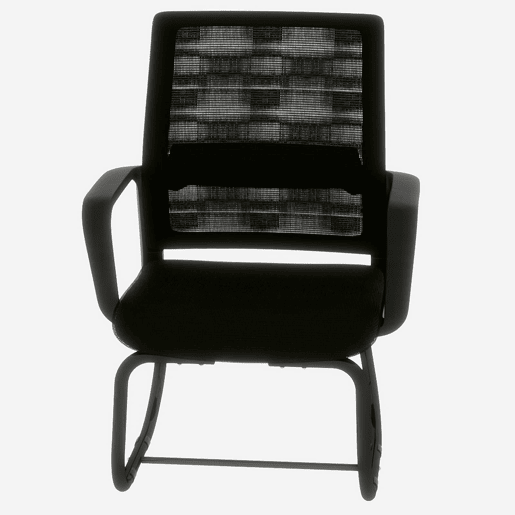 Cadeira de escritório moderna - padrão - minimalista, confortável e com estrutura metálica - preta