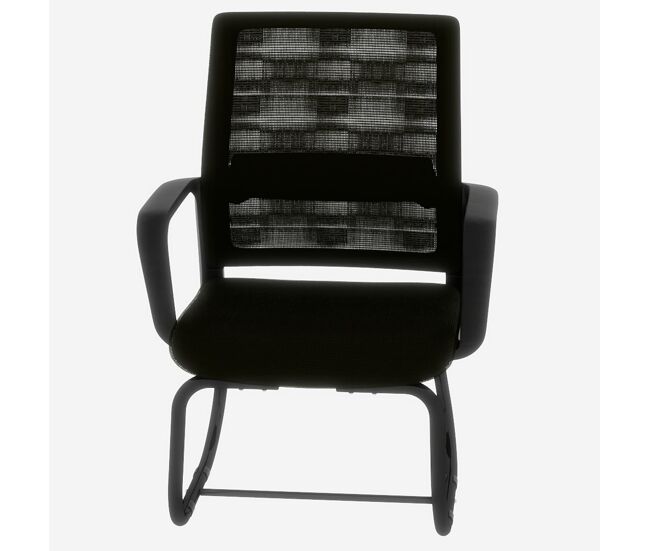 Silla oficina moderna - estándar - minimalista, cómoda y con estructura metálica - negra