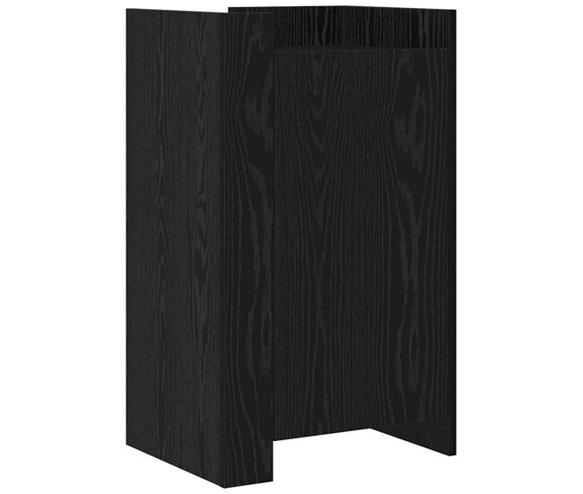 Aparador - mueble de almacenamiento roble negro 45 x 35 x 75 cm es4974