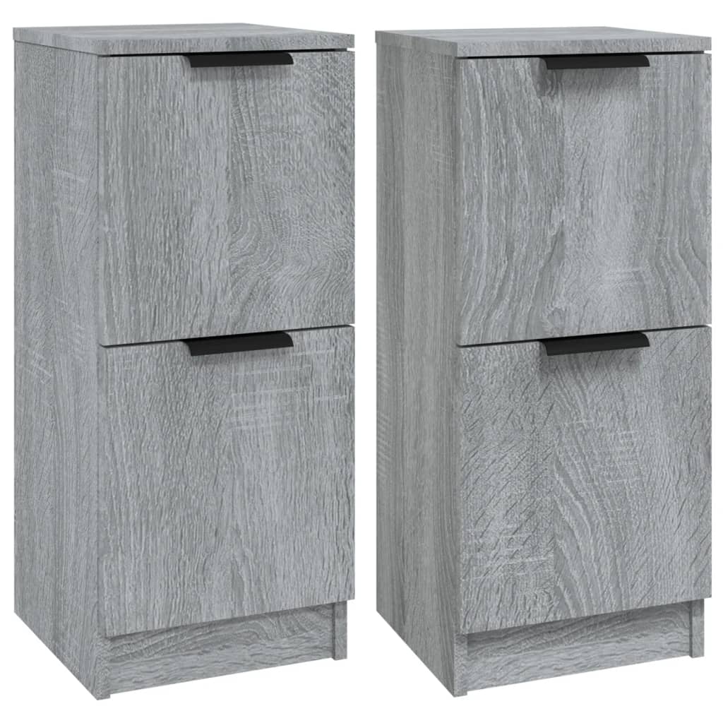 Aparador - Mueble de almacenamiento 2 uds 30 Roble/ Gris