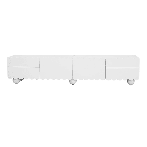 Móvel de TV 175x38 cm - Design moderno, baixo, elegante - Branco