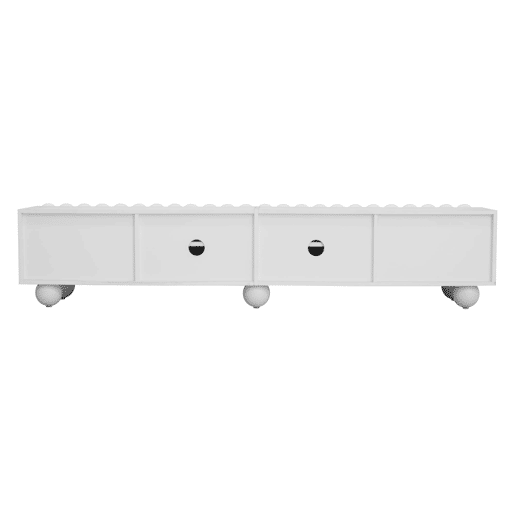Móvel de TV 175x38 cm - Design moderno, baixo, elegante - Branco