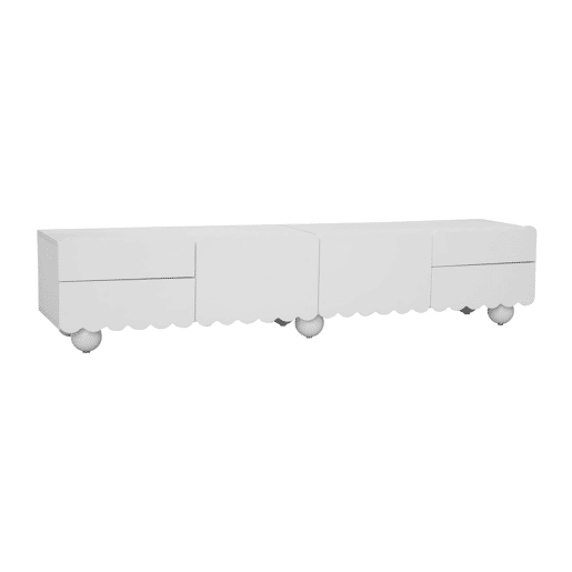 Móvel de TV 175x38 cm - Design moderno, baixo, elegante - Branco