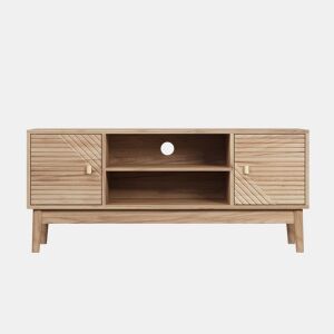 Móvel para TV 110 cm - Estilo Mid-Century, com arrumação, para TV 32-45 - Carvalho