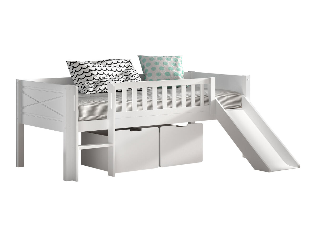 Cama alta infantil scott 175x208x83 blanco