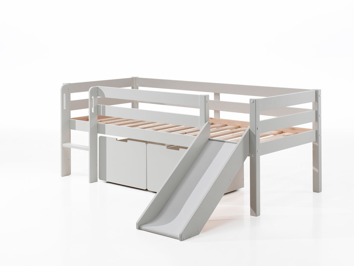 Cama alta infantil pino 175x208x83 blanco