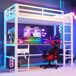 Cama alta para niños 204x94 Cama alta para niños 204x94 Blanco