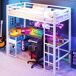 Cama alta para niños 204x94 Cama alta para niños 204x94 Blanco