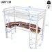 Cama alta para niños 204x94 Cama alta para niños 204x94 Blanco