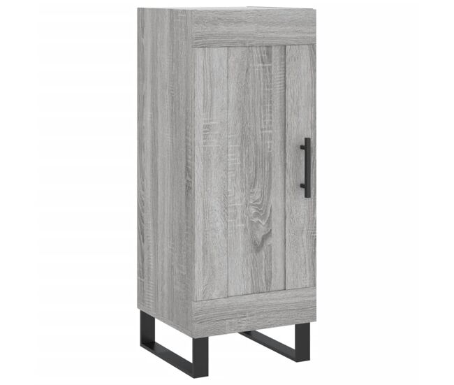 Aparador - mueble de almacenamiento madera de ingeniería gris sonoma 34,5x34x90 cm es4461