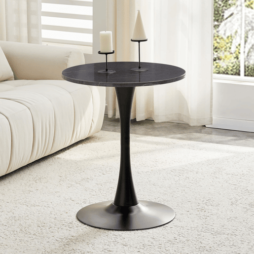 Mesa auxiliar 60 cm - MDF, Thermoform, estilo europeu - preto Mesa auxiliar 60 cm - MDF, Thermoform, estilo europeu - preto