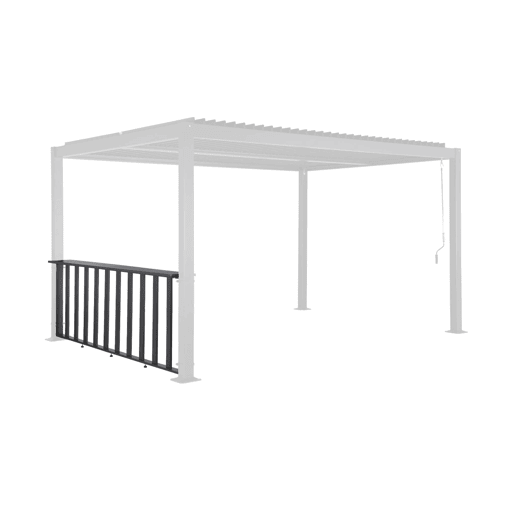 Barra de apoio de 3m para pérgola bioclimática de alumínio Antracite - 272x26x92 cm