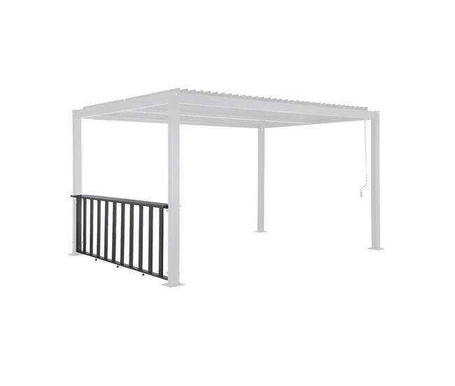 Barra de para pérgola bioclimática de aluminio, 3m , palace barra 3m , antracita, 272x26x92 cm