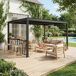 Barra de para pérgola bioclimática de aluminio, 3m 272x26 Barra de para pérgola bioclimática de aluminio, 3m 272x26 Gris