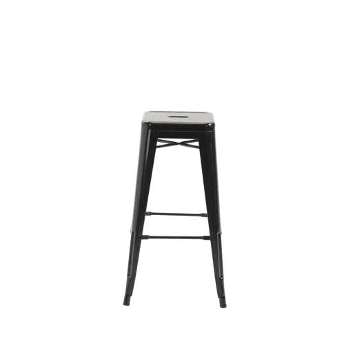 Banqueta de barbalcão estilo industrial em metal preto 10_0000144