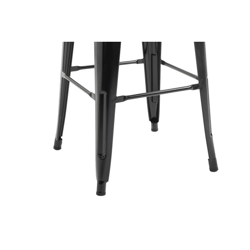 Banqueta de barbalcão estilo industrial em metal preto 10_0000144