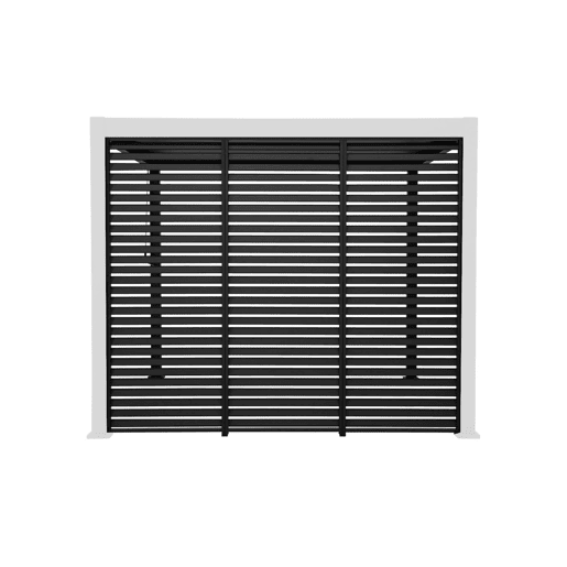 Conjunto de 3 persianas horizontais de 1m para pérgola bioclimática de alumínio Antracite - 93x6x236 cm