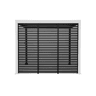 Conjunto de 3 persianas horizontais de 1m para pérgola bioclimática de alumínio Antracite - 93x6x236 cm