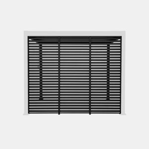 Persiana de alumínio horizontais 1m para pérgola bioclimática, set de 3, Triomphe persianas horizontais 1m, Antracite, 93x6x236 cm