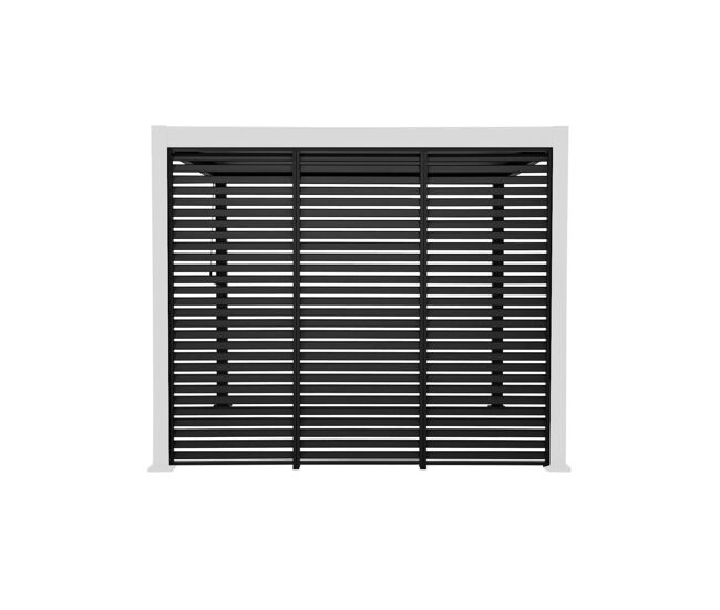 Conjunto de 3 persianas de 1m para pérgola bioclimática, 3x3m v2 4x3m 6x3m , triomphe persianas 1m, antracita, 93x6x236 cm
