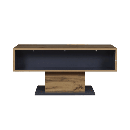 Mesa de centro 120x60 cm - duplo armazenamento, compartimento grande, interior extra - Natural