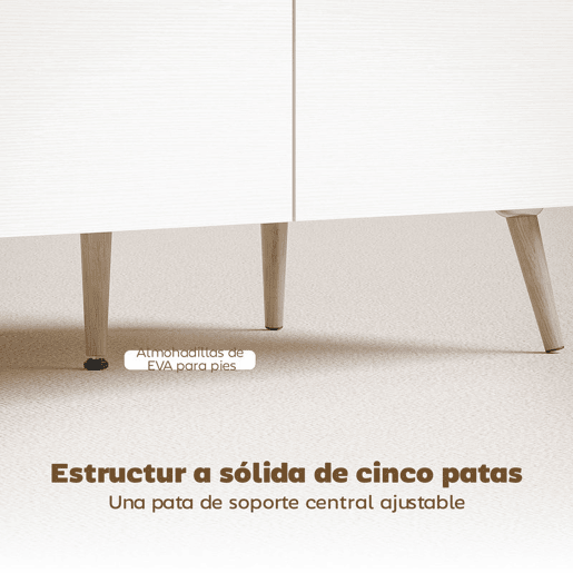 HOMCOM Mesa de Centro Moderna com 2 Gavetões e Pés de Madeira de Borracha para Sala de Estar ou Quarto 100x50x46 cm Carvalho
