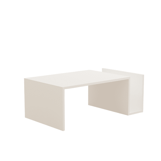 Mesa de centro de madeira Memo - 50 x 86 x 32 cm - Branco