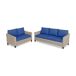 Conjunto de Exterior Sanstar, Sofa 3+2 en Ratan PE Conjunto de Exterior Sanstar, Sofa 3+2 en Ratan PE Azul