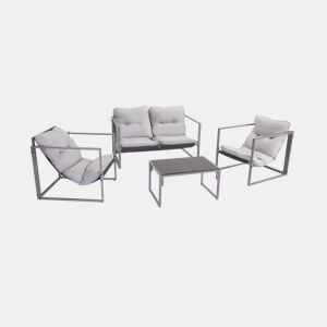 Conjunto Roma: Sofá, Mesa e 2 Cadeiras. Mobiliário para Jardim e Varanda.
