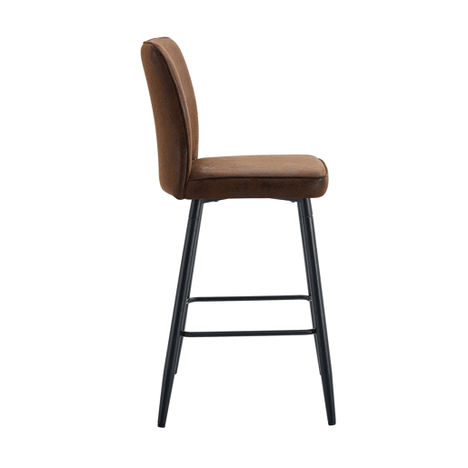 Banco de bar 101 cm - ergonómico, confortável e moderno - Castanho+Preto