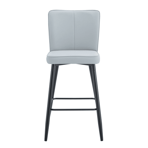 Bancos de bar 101 cm - ergonómicos e confortáveis PU - pretocinza claro
