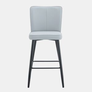 Bancos de bar 101 cm - ergonómicos e confortáveis PU - pretocinza claro