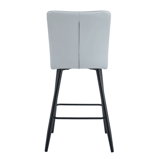 Bancos de bar 101 cm - ergonómicos e confortáveis PU - pretocinza claro