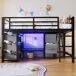 Cama alta para niños Cama alta para niños Negro