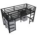 Cama alta para niños Cama alta para niños Negro