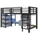 Cama alta para niños Cama alta para niños Negro