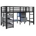 Cama alta para niños Cama alta para niños Negro