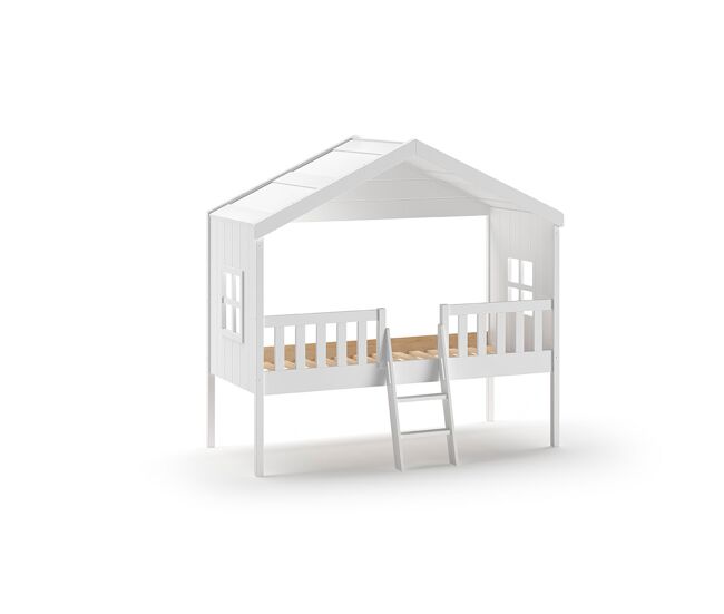 Cama casita infantil huiz 120x213x202 blanco