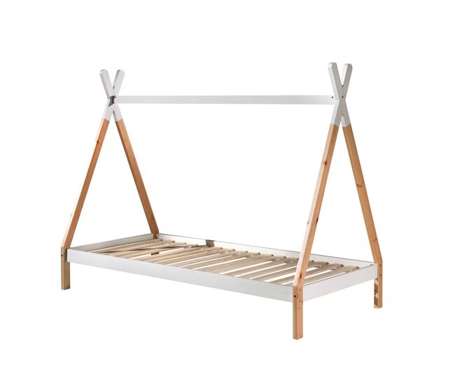 Cama casita infantil tipi 99x206x158 beige