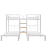 Beliche triplo 140x200+90x200 - LED, secretária, USB e tomada - Branco
