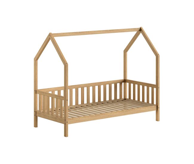 Cama casita infantil nature 98x208x169 beige