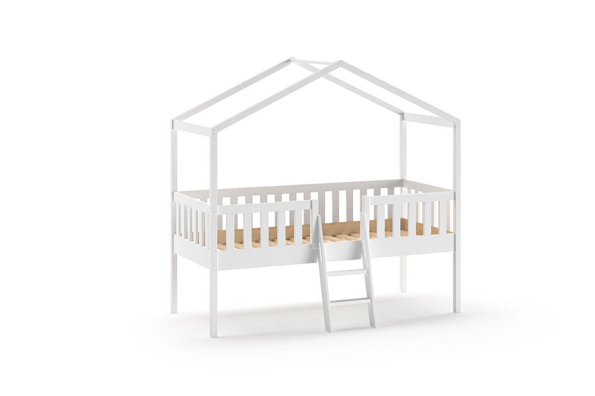 Cama casita infantil dallas 120x209x202 blanco