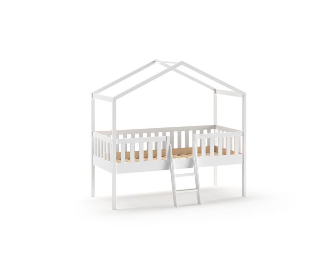 Cama casita infantil dallas 120x209x202 blanco