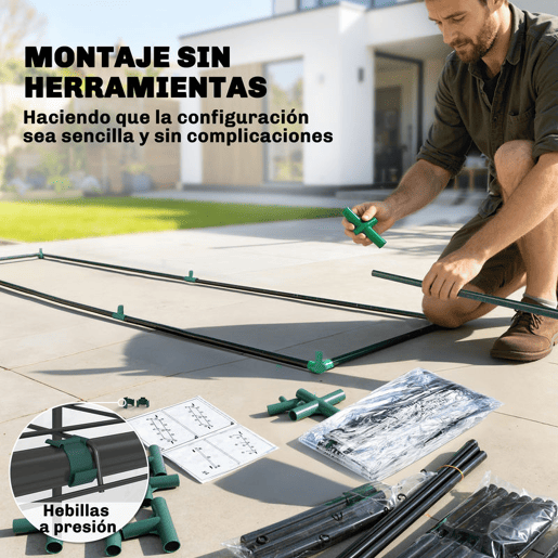 Outsunny Estufa Pequena de 3 Níveis, Estufa de Exterior com 2 Portas Enroláveis, Estrutura de Aço e Cobertura de Plástico Anti-UV para Cultivo de Plantas, Flores, 143x46x165 cm, Transparente