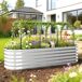 Jardinera con Invernadero Acero Galvanizado, PE Outsunny Jardinera con Invernadero Acero Galvanizado, PE Outsunny Gris