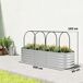 Jardinera con Invernadero Acero Galvanizado, PE Outsunny Jardinera con Invernadero Acero Galvanizado, PE Outsunny Gris