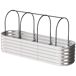 Jardinera con Invernadero Acero Galvanizado, PE Outsunny Jardinera con Invernadero Acero Galvanizado, PE Outsunny Gris